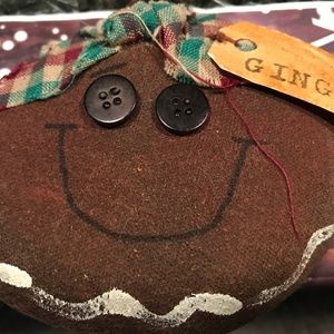 Hand Crafted Fabric Gingerbread Ginger Santa’s Cookie Plate Final Sale